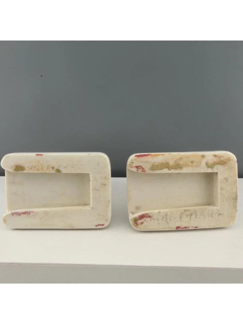 Vintage White Porcelain Bathroom Towel Bar Brackets Holder Wall Mount